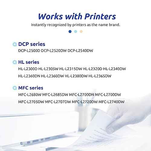 INK E-SALE Compatible Toner Cartridge Replacement for Brother TN660 TN630 use for MFC-L2700DW HL-L2340DW HL-L2300D HL-L2380DW DCP-L2540DW DCP-L2520DW MFC-L2740DW MFC-L2720DW (4 Pack Black, Design V3)