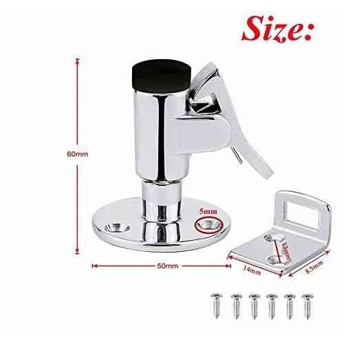 2 Sets Stainless Steel 316 Boat Door Stop Stopper Catch Door Holder Floor Knob Yacht RV Motorhome Camper Spring Latch Marine Hardware W/Fastener (2Sets)