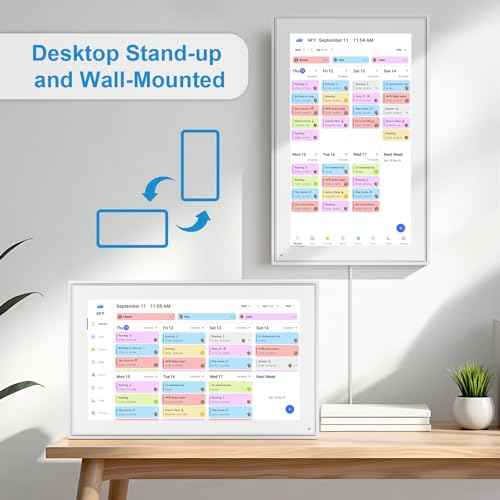 15.6 Inch Digital Calendar Wall Touchscreen&Chore Chart, 32GB Electronic Calendar+ Smart Family Planner, 1920*1080 HD Interactive Display For Your 2025 Daily Schedules, Wall and Desk Mountable