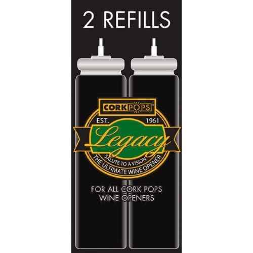 Cork Pops Refill Cartridges ? Eco-Friendly, Low-Pressure, Fits All Cork Pops Models, Opens 60-80 Bottles Each, 6 Refills