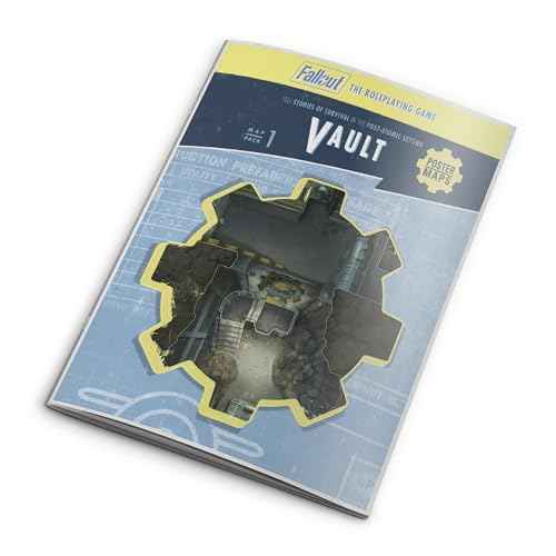 Modiphius Entertainment: Fallout: The Roleplaying Game - Map Pack 1: Vault - RPG Accessory, 32 Page Softcover Booklet & 4 Double-Sided Poster Maps