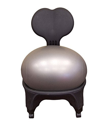 JFIT Stability Ball Chair, 5' to 6'3" Black – Includes Base, Wheels & Risers