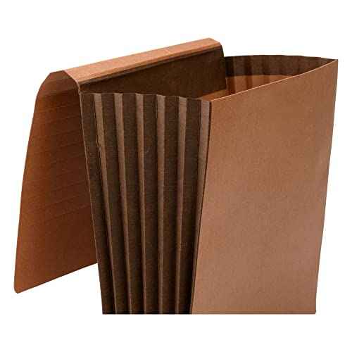 Smead TUFF Wallet, 5-1/4" Expansion, Flap and Cord Closure, Extra Wide Letter Size, Redrope, 10 per Box (71164)
