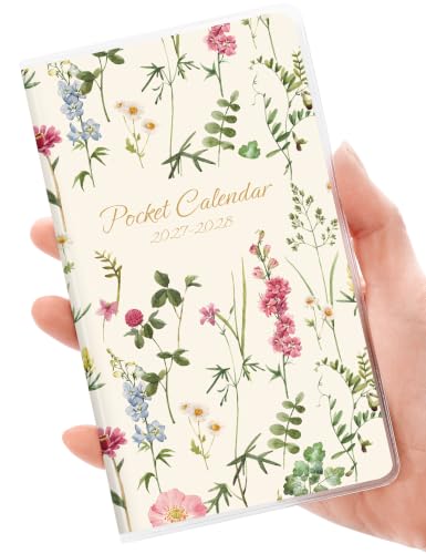 SUNEE 2-Year Pocket Calendar Planner November 2026 - December 2028, Small Floral Organizer for Travel & Daily Use