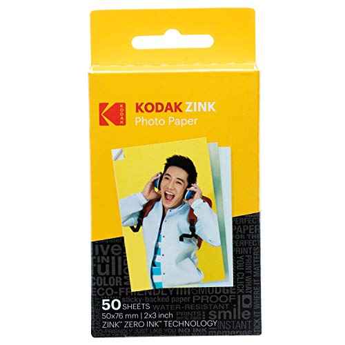 Kodak 2? x 3? Premium ZINK Photo Paper 50-Pack Compatible with Kodak PRINTOMATIC (NOT with Kodak Mini Shot, Mini2)
