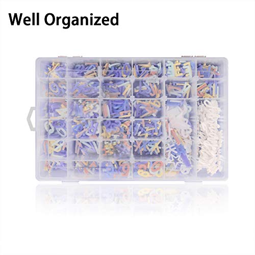 Garsum Choice C Pre-Cut Letter Board Letters Set with Sorting Tray - 849 Pieces in 5 Colors