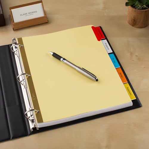 Avery 5-Tab Multicolor Paper Dividers 6-Pack - Insertable Big Tabs for Binders