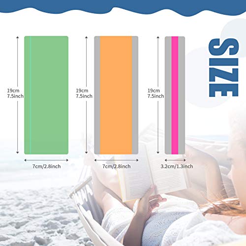 Zonon 48 Pcs Guided Reading Highlight Strips - 3 Sizes, 7.48 x 1.25 & 7.48 x 2.75 Inch, Fluency & Dyslexia Aid