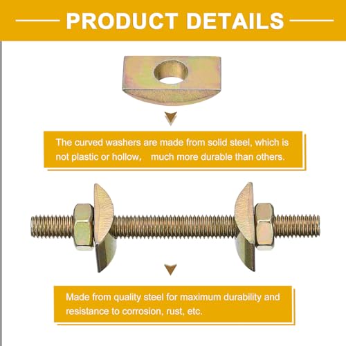uxcell 10Pcs 5/16 in x 3-1/2 in Countertop Furniture Connector Fasteners