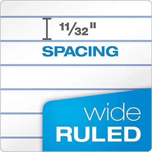 Oxford Loose Leaf Paper, Filler Paper, Notebook Paper, 8" x 10-1/2", Wide Rule, 3-Hole Punched, 2,000 Sheets for 3 Ring Binders, 4 Packs of 500, White (62379)