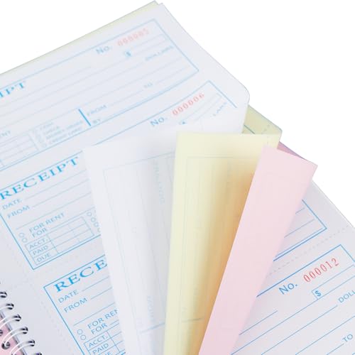 Zzrywuty Single Book 2-Part Carbonless Money and Rent Receipt Book 200 Sets