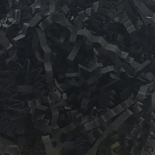 8 oz black Crinkle Cut Paper Shred Filler for Gift Boxes, Basket