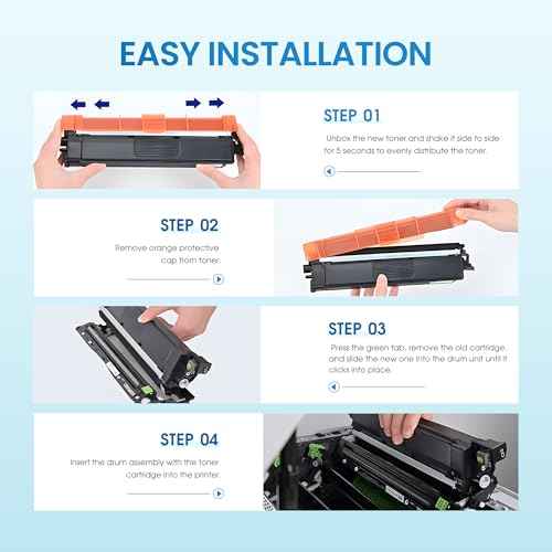 206X Toner Cartridges Set Replacement for 206X 206A for Color Laserjet Pro MFP M283fdw M283cdw M283fdn M282mw Pro M255dw M255nw M283 M255 Printer W2110X W2110A (with Chip)