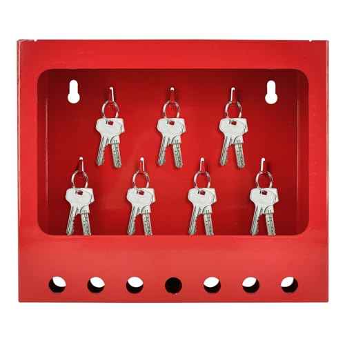 Lockout Tagout Lock Box Portable Group Box Kit Safety Padlock Box 1Pack for Lock Out Tag Out Station Red