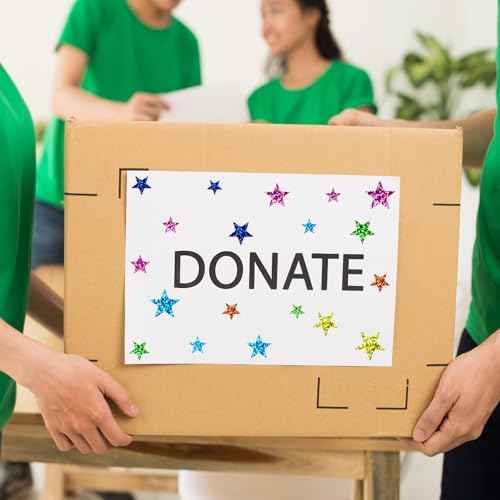 2040 Pcs Star Stickers, 5 Sizes Small Stars for Kids Reward, Sparkly Holographic Stickers, Glitter foil Stickers for Behavior Reward Chart and DIY Decoration