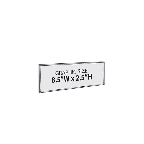 Azar Displays, 122018, Adhesive Clear Acrylic Wall Sign Holder Display, Landscape Frame for Posters, Flyers, Art, Business, School, Nameplates & Doorway Signs, 10 Pack, 8.5" x 2.5"