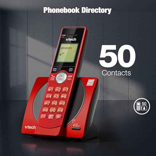 VTech 2-Handset Cordless Phone for Home with Caller ID/Call Waiting, Landline Phones, Illuminated Keypad, Full Duplex Speakerphone, ECO & Quiet Mode, Wall Mount | CS6919-2R