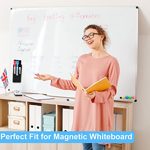 KITANIS Magnetic Pen Holder Black, 2 Pack, Strong Magnet & Adjustable Dividers
