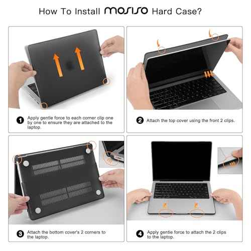 MOSISO Compatible with MacBook Pro 14 inch Case 2025 2024 2023 2022 2021 M5 M4 M3 M2 M1 A3434 A3112 A3185 A3401 A2918 A2992 A2779 A2442, Hard Shell&Keyboard Cover&Screen Film&Pouch,Transparent
