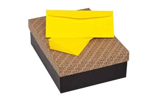 Limited Papers (TM) Envelopes, #10 Commercial Flap, Vellum Finish, 24lb / 60 Text (89 GSM), 4-1/8" x 9-1/2" (Sun Yellow, 500)