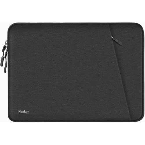 Laptop Sleeve Case 13.3 inch, Shockproof Protective Computer Cover with Accessories Pocket, Portable Laptop Bag Compatible with MacBook Air/Pro 13-13.3 inch, Compatible for MacBook Pro 14 inch, Black