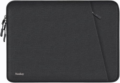 Naukay 14-Inch Water-Resistant Shockproof Laptop Sleeve - Black
