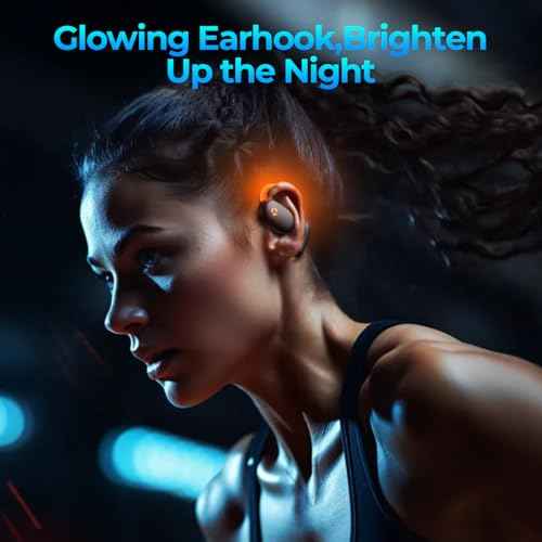 AI Translation Earbuds Real Time 80H Playtime 164 Languages Translator Ear Buds with Glowing Earhook Bluetooth Translating Headphones audifonos traductores ingl?s espa?ol for Travel Business Meeting