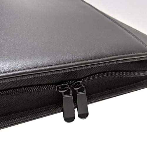 MSP 7 Ring Business Check Portfolio Binder with Handle, Zipper Closure for 3-to-A Pages Business or Personal Checks with Stub (7 Ring Business Check Portfolio)