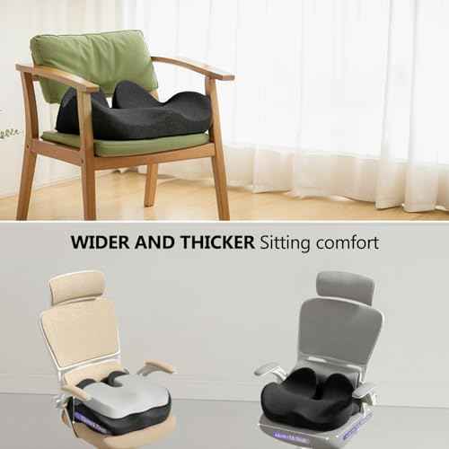 Large Seat Cushion for Office Chairs,Tailbone Pain Relief Butt, & Coccyx, Hip, Pressure & Sciatica Relief,Office Chair Cushion & Car Seat