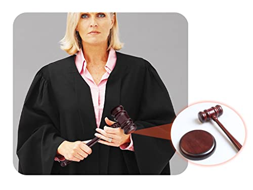 Black Wooden Gavel and Sound Block Set for Judges and Lawyers - Handcrafted Office Decor
