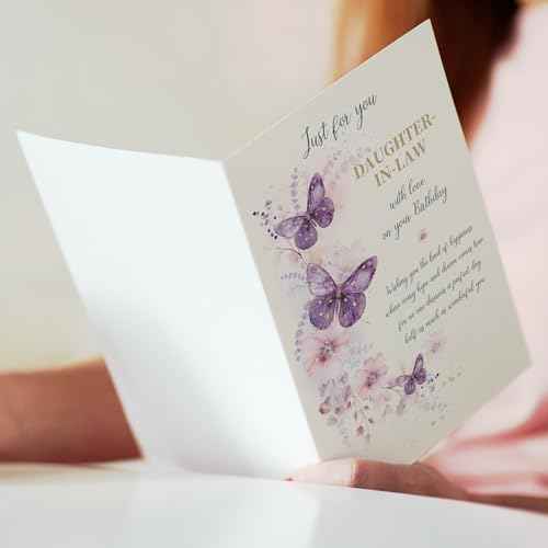 Funny Birthday Card for Daughter-in-Law, Wonderful Yet Heartfelt Greetings from Mother-in-Law-8x5.3 Inches, Double-Sided