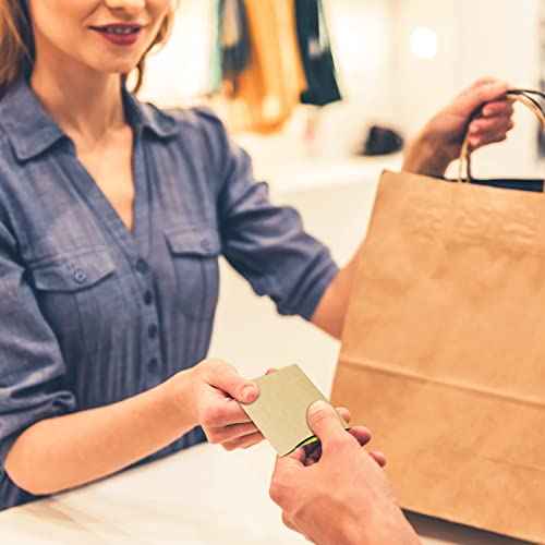 Glenmal 1200 Pcs Gift Card Sleeves Holder 3.5'' x 2.4'' Blank Hotel Key ID Card Holder Sleeve Kraft Envelopes Business Cover Protector for Keys