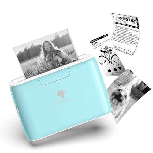 Phomemo M04S Mini Stciker Printer, Wireless Portable Thermal Printer Sticker Maker- Compatible with iOS and Android, Fun Gifts for Holiday,Support 53/80/110mm Printing Width,Green, 300dpi