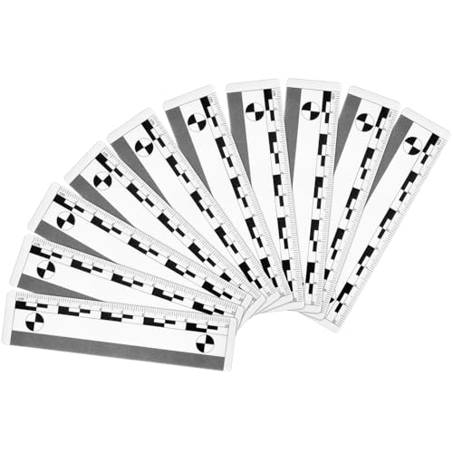 White Macro Photography Scale Markers - 10 Pack Evidence & Measurement Rulers