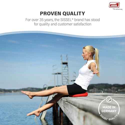SISSEL SITFIT 14in Red | Active Sitting & Training | Strengthens Back & Pelvic Floor Muscles | Versatile Use: Legs & Veins | Adjustable Pressure | Includes Exercise Poster