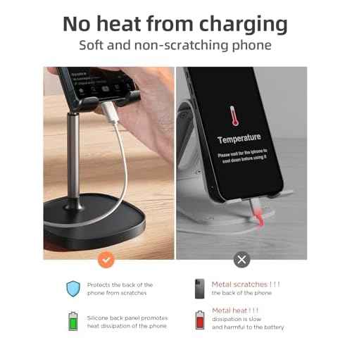 LISEN Cell Phone Stand Adjust for iPhone Phone Holder for Desk, Office Desk Accessories PC Gaming Gifts for Her Essentials Kitchen Gadgets Fit Telephone OtterBox Case Switch iPad Air Tablet 4-10 in