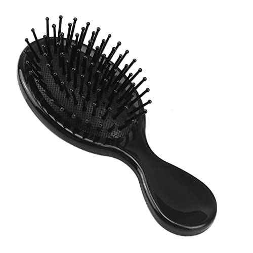 50 Pack Mini Hair Brushes Bulk, Travel Hair Brush Individually Wrapped, Soft Bristles Adds Shine, Scalp Massage and Detangling, Safe for All Hair Types Extensions, Wigs(Bright Black)