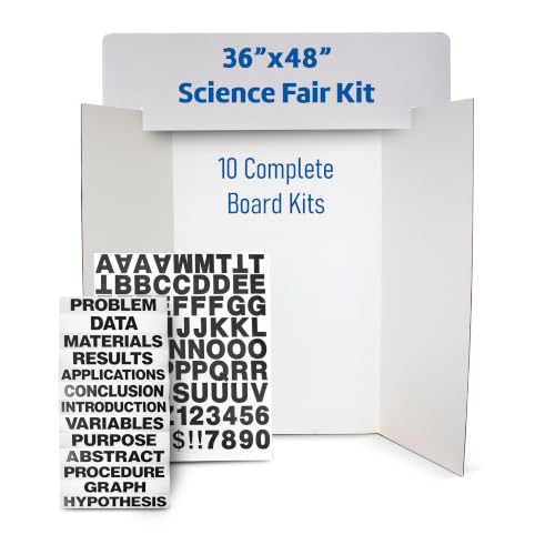 Flipside Products 36x48 Inch Project Board Kit | 10 Pack School Presentation Display