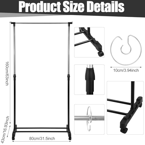 Black Adjustable Pocket Chart Stand with Wheels for Classroom & Organization
