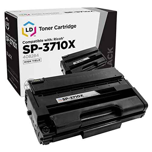 LD Products Toner Cartridge Compatible with Replacement for Ricoh 408284 SP-3710X High Yield (Single Black) Compatible with Ricoh SP 3710DN | SP 3710SF