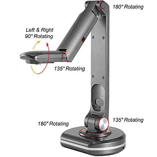 JOYUSING V500S 8MP Document Camera for Teachers, USB Visualiser for A3 Size, LED Light, AutoFocus, OCR for Windows, Classroom Presentation, Remote Teaching, Web Conferencing, Mac, Windows, Chromebook