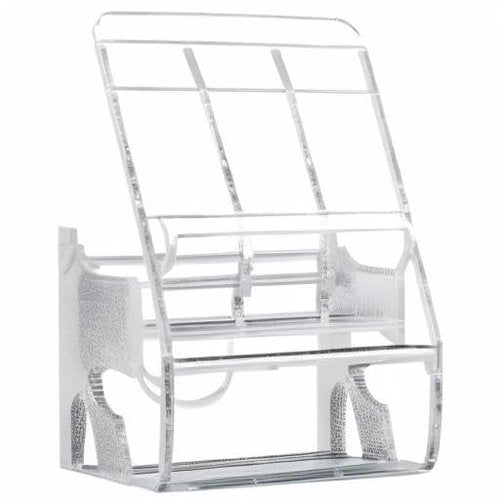 Ikee Design Acrylic Premium Desktop Office Supplies Organizer with Post It Note Pad Holder, Mail Storage and 3 Pencil Slots, Office Tool Storage Case, 3 7/8 W x 5 7/8 D x 3 1/2 H in