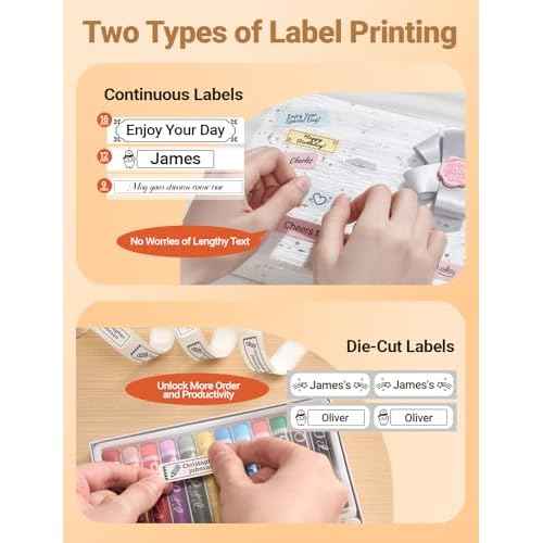 Makeid Label Makers, L1 Label Maker Machine, Portable Wireless Sticker Label Makers for Home, School, Office Use, Rechargeable Thermal Printer with Multiple Fonts, Templates - Beige, 300dpi