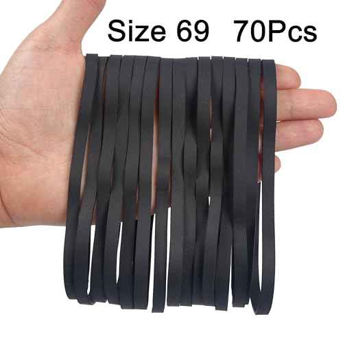 Rubber Bands 70Pcs size#69 Big black rubber band Elastic Band rubber bands office supplies (5.9" x 0.24")