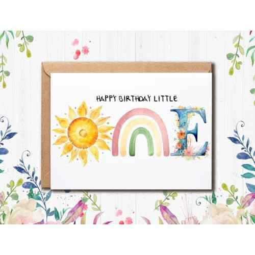 Happy Birthday Little One - Happy 1st Birthday Card - first birthday card - 1st birthday card - Baby birthday card - Cards for boys and girls