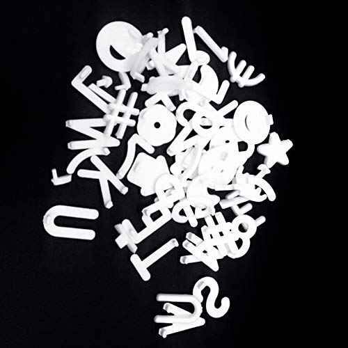 340 Characters White Letter Set for Changeable Felt Letter Boards, 3/4 Inch Letters with Gift Cloth Bag Including Numbers, Symbols,Letters