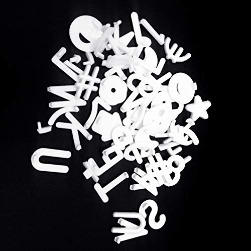 White Letter Set for Changeable Felt Letter Boards 3/4 Inch - Includes Numbers & Symbols