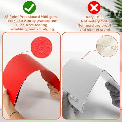 gisgfim 12 Pcs 11'' x 17'' Pressboard Report Cover 3" Capacity Metal Prong Paper Fastener with Compressor Presentation Binder Folder to Neatly Bind Reports Proposals Transcripts Document