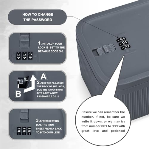 Medication Lock Box, Small Lockable Storage Box Portable Safe