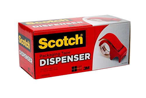 Scotch DP300-RD 3 in Hand Tape Dispenser – Heavy-Duty, Red